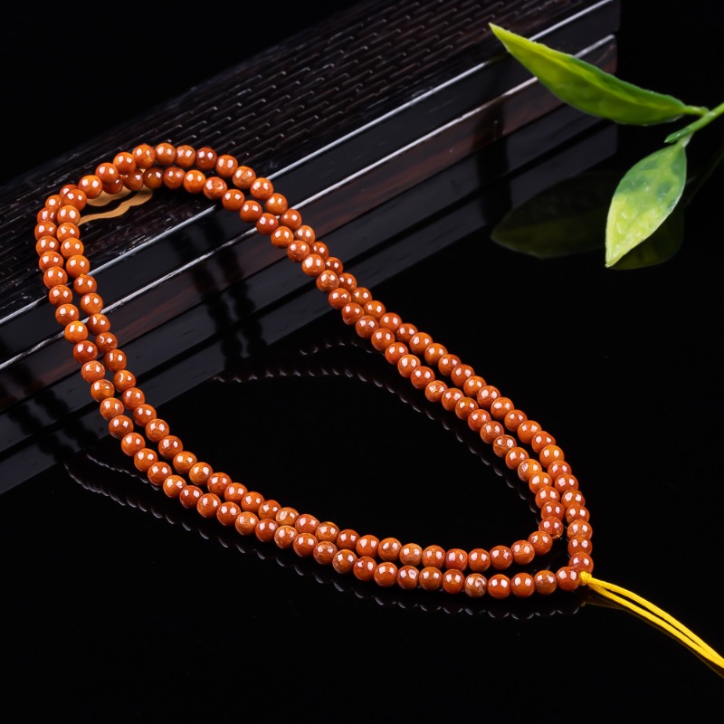 Beading - Chaîne de perles de jadeite rouge