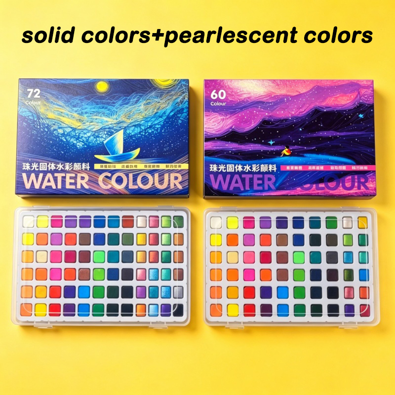 Peinture aquarelle solide et n - Watercolor Paint Set Solid Pigment avis et prix