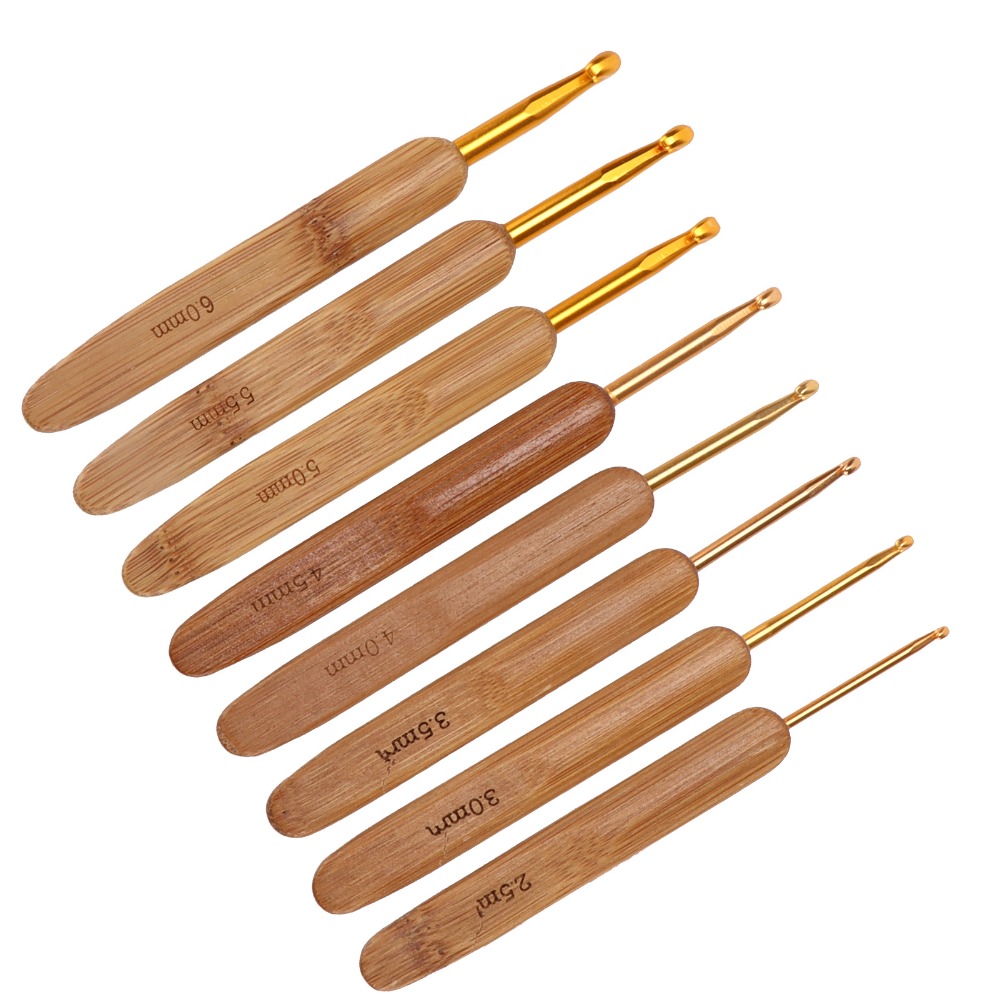 Ensemble de 8 crochets de tail - Wooden Crochet Hooks Ergonomic Handle avis et prix